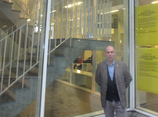 Marc Hendrickx aan het Huis van de Mechelaar