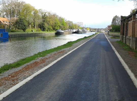 Thiebroekvaart Battel foto asfaltlaag Thiebroekvaart
