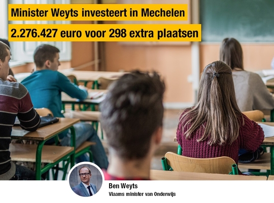 Ben Weyts investeert in onze Mechelse scholen Investering scholen Mechelen